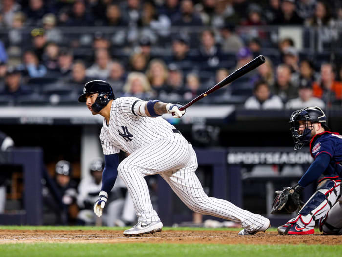 Gleyber Torres swings away